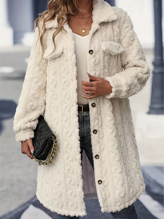 Puffy White Long Coat