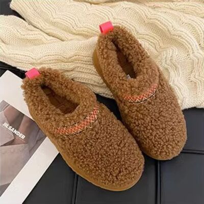 Braided Platform Ugg Style Slippers